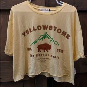 The Laundry Room YELLOWSTONE Oversized Lightweight Cropped Tee